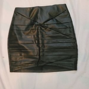 A. Calin leather skirt